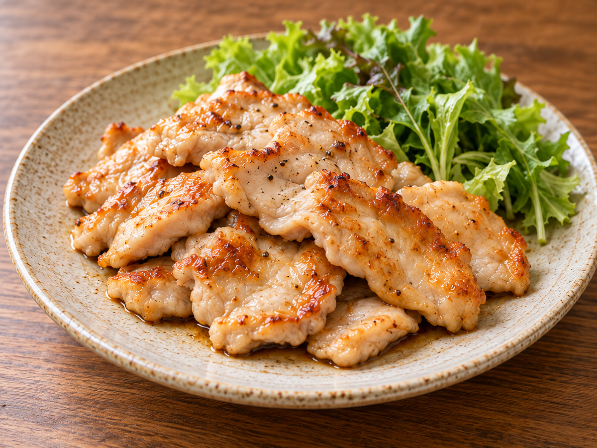 鶏むね肉の漬け込み焼き（AI生成の調理イメージ・未試作）