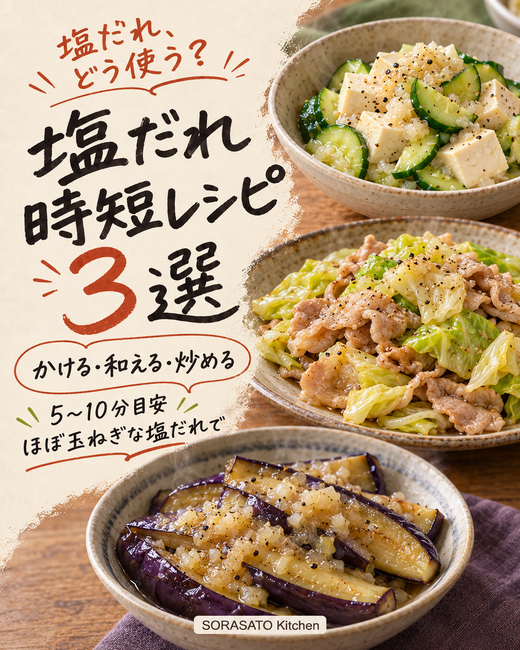 塩だれ時短レシピ3選の表紙画像